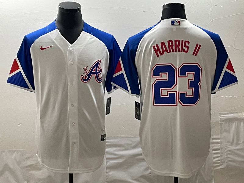 Men's Atlanta Braves Michael Harris II Nike White 2023 City Connect Jersey